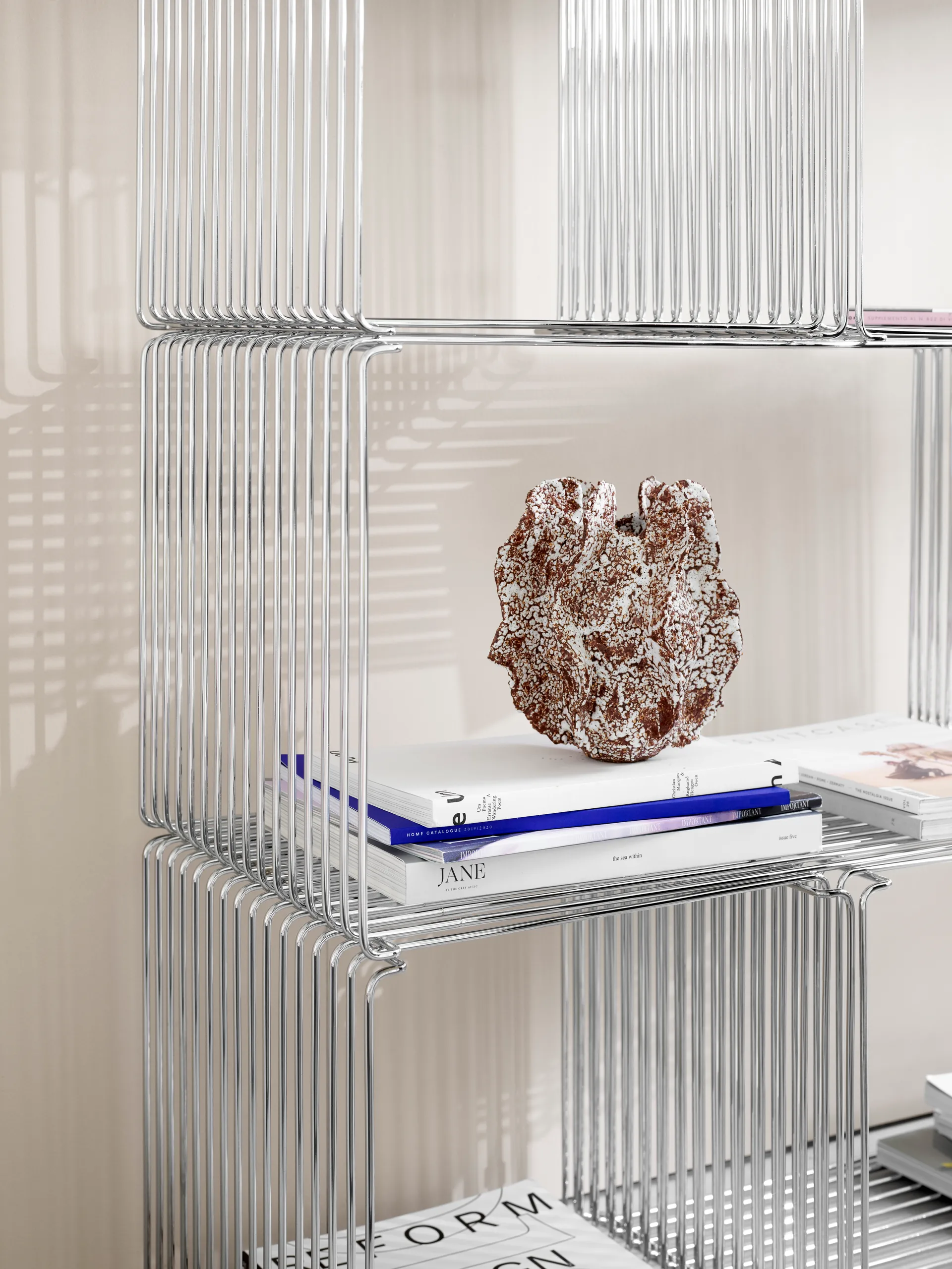 Panton Wire Extended hylle 70x34,8x34,8 cm, Chrome Montana