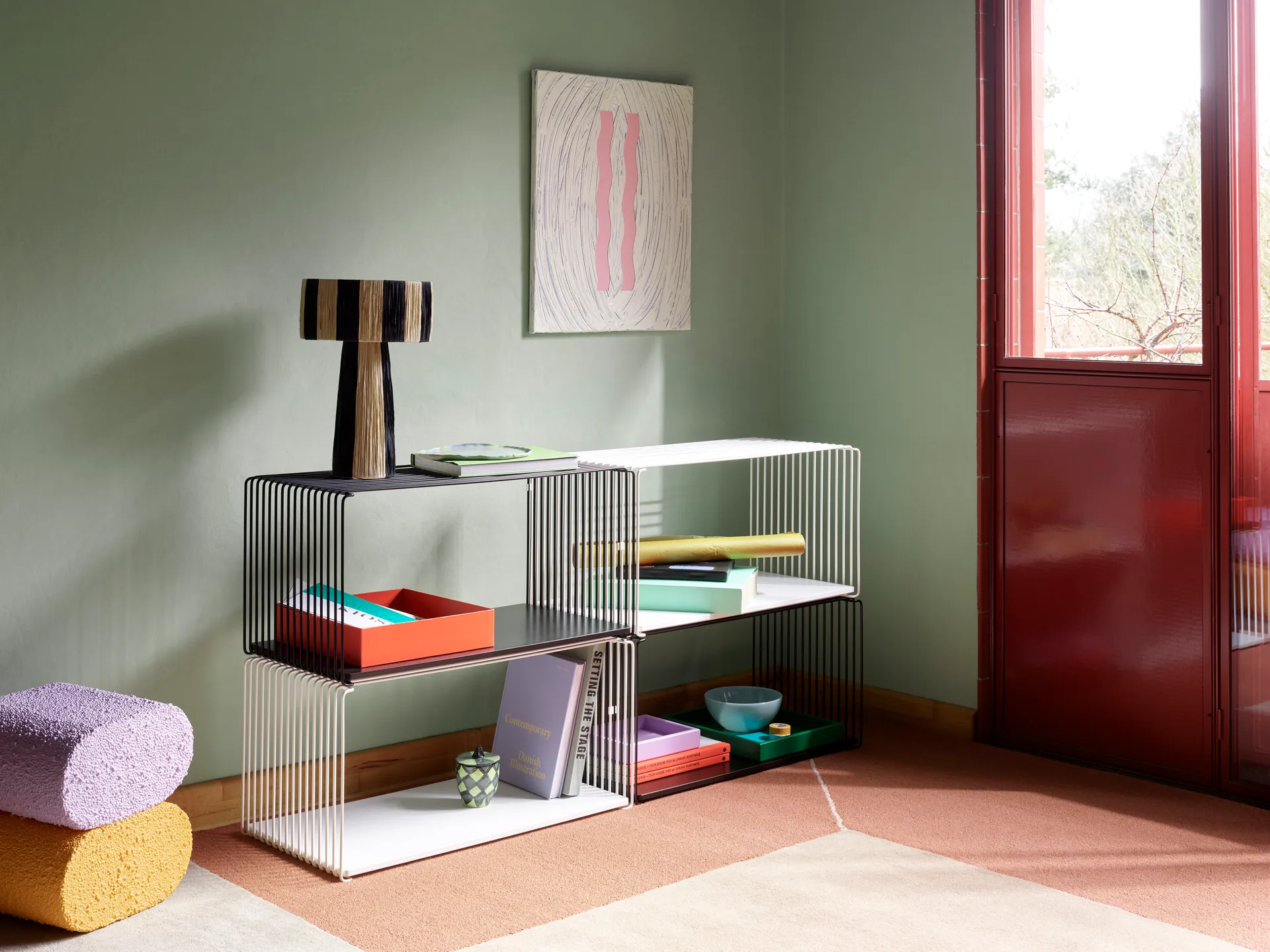 Panton Wire Extended hylle 70x34,8x34,8 cm, Snow Montana