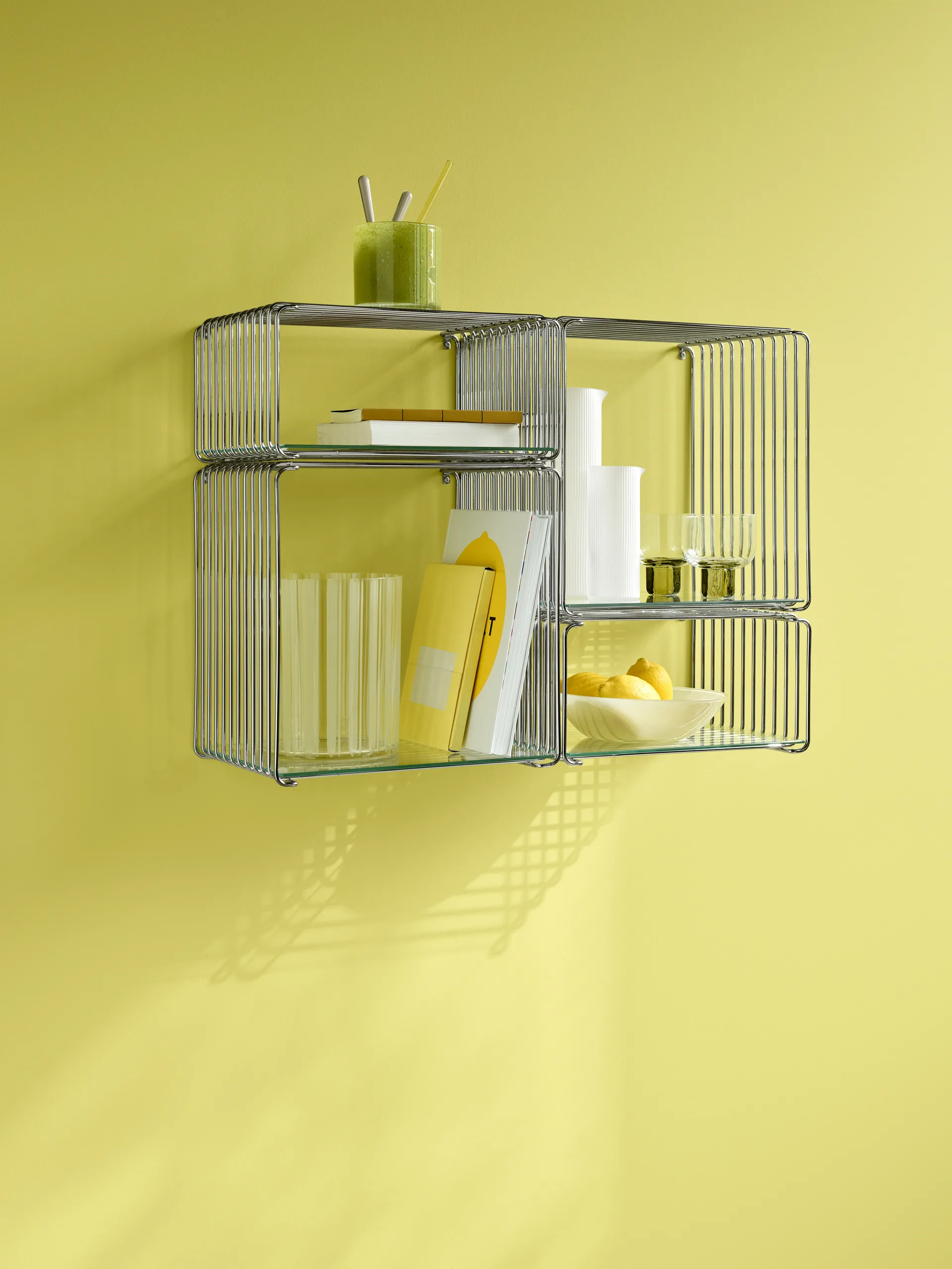 Panton Wire Half Height hylle 34,8x17,2x25,7 cm, Chrome Montana