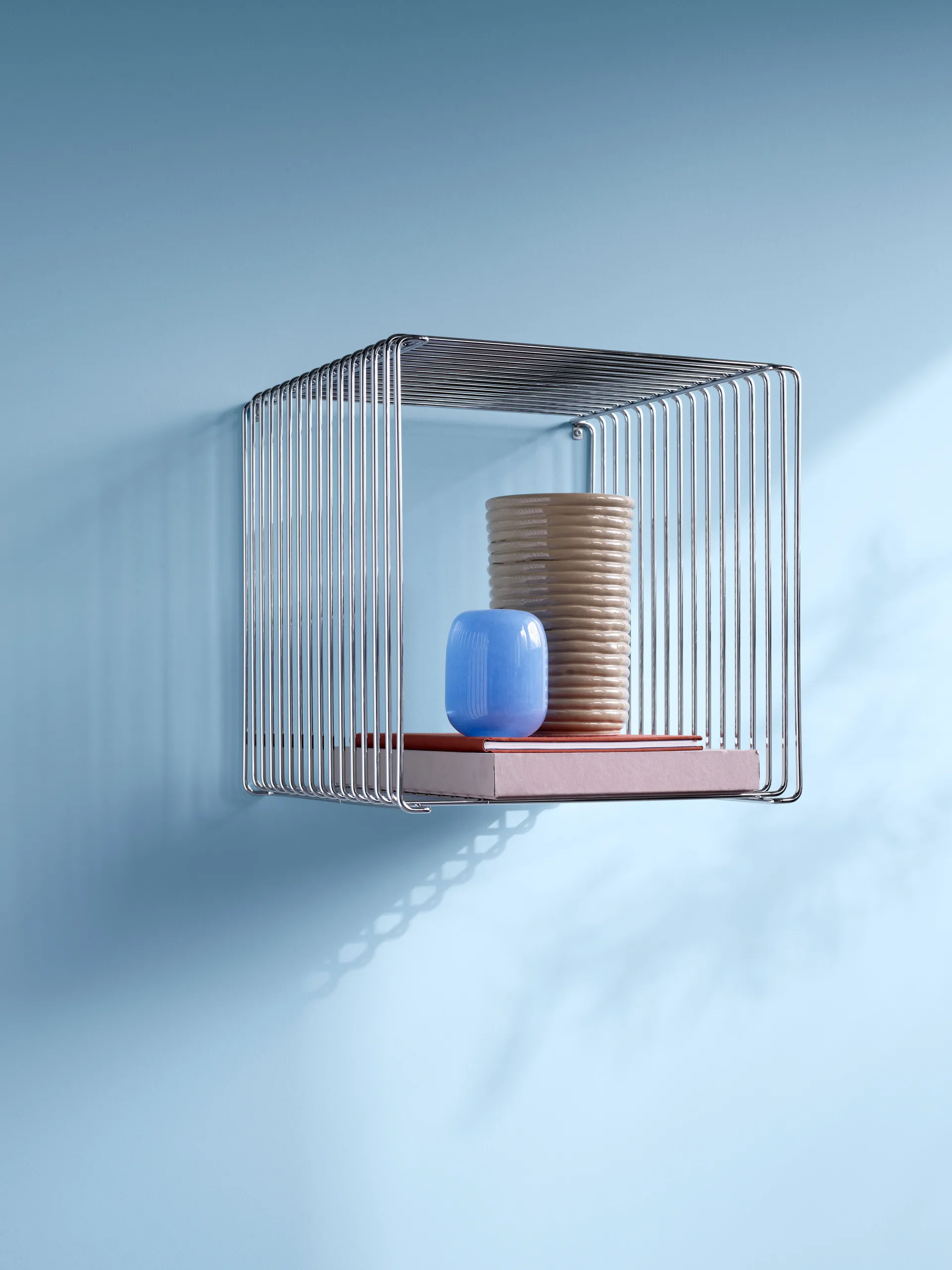 Panton Wire Single hylle 34,8x34,8x25,7 cm, Chrome Montana