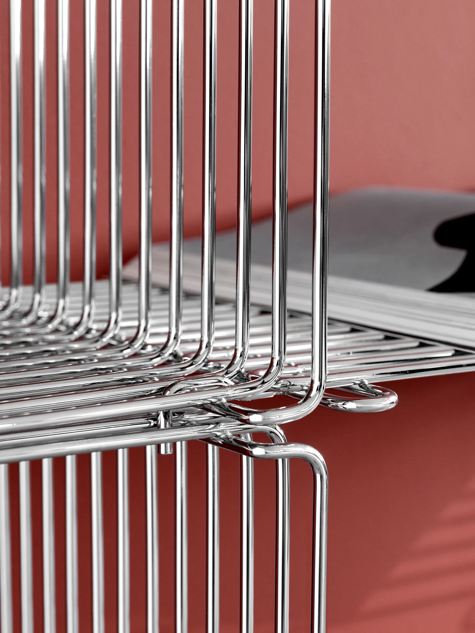 Panton Wire Single hylle 34,8x34,8x34,8 cm, Chrome Montana