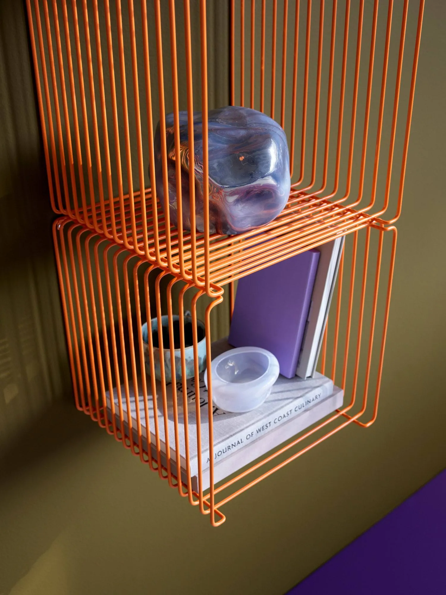 Panton Wire Single hylle 34,8x34,8x34,8 cm, Tangerine Montana