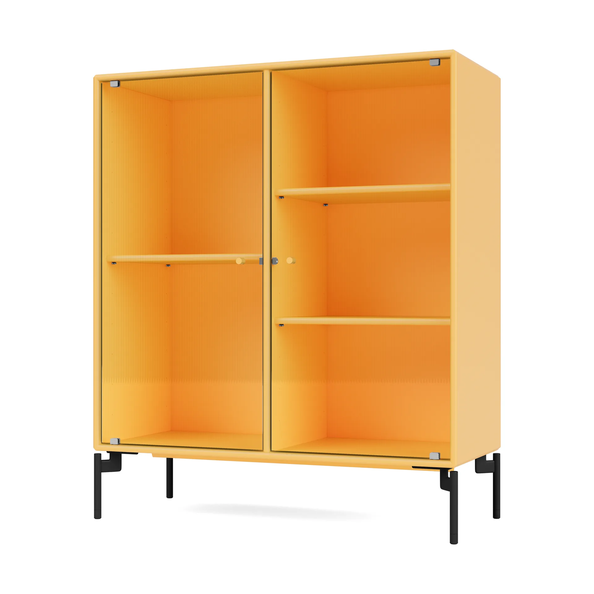 Ripple II vitrineskap 69,6 x 82,2 x 30 cm, Acacia-ben black Montana