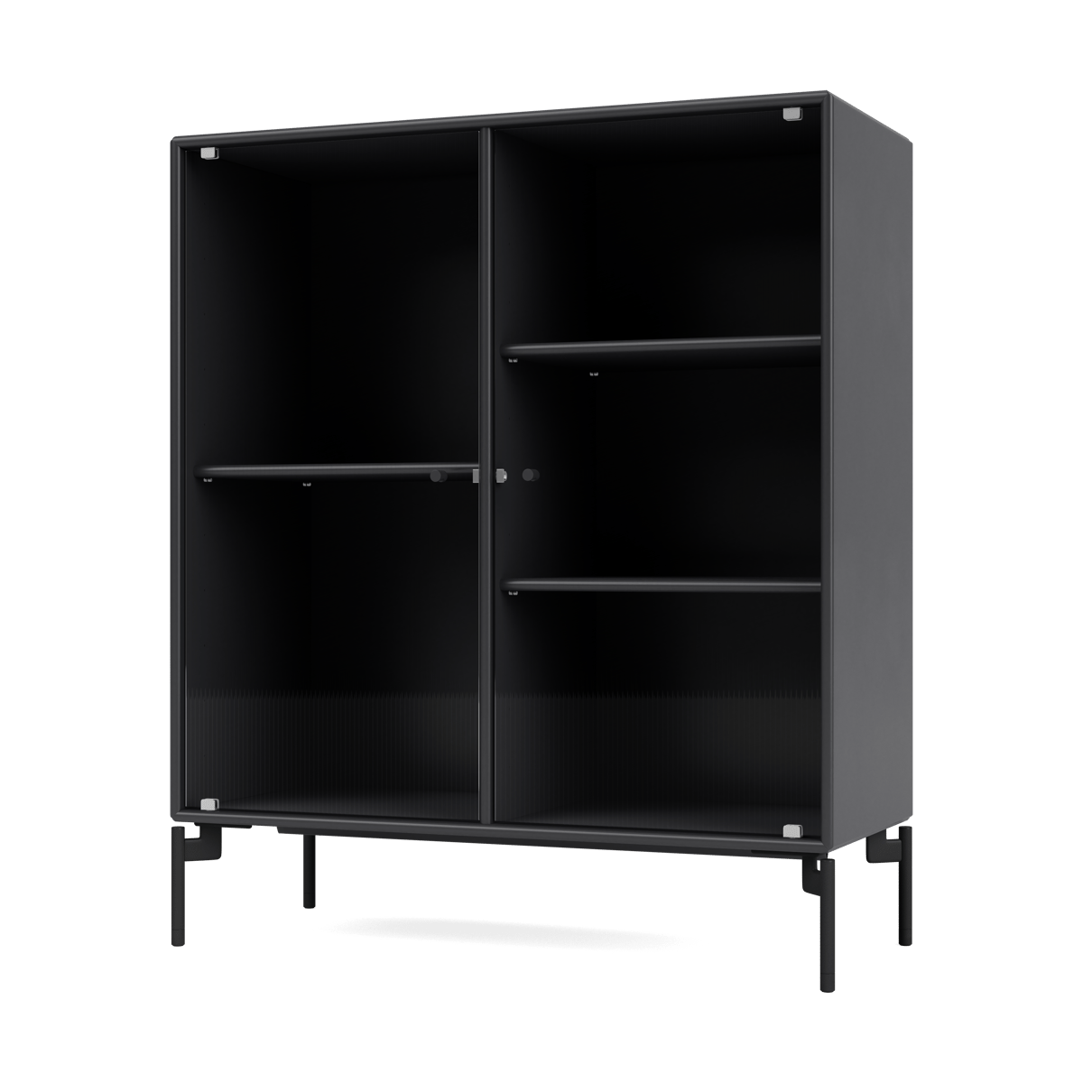 Montana Ripple II vitrineskap 69,6 x 82,2 x 30 cm Anthracite-ben black