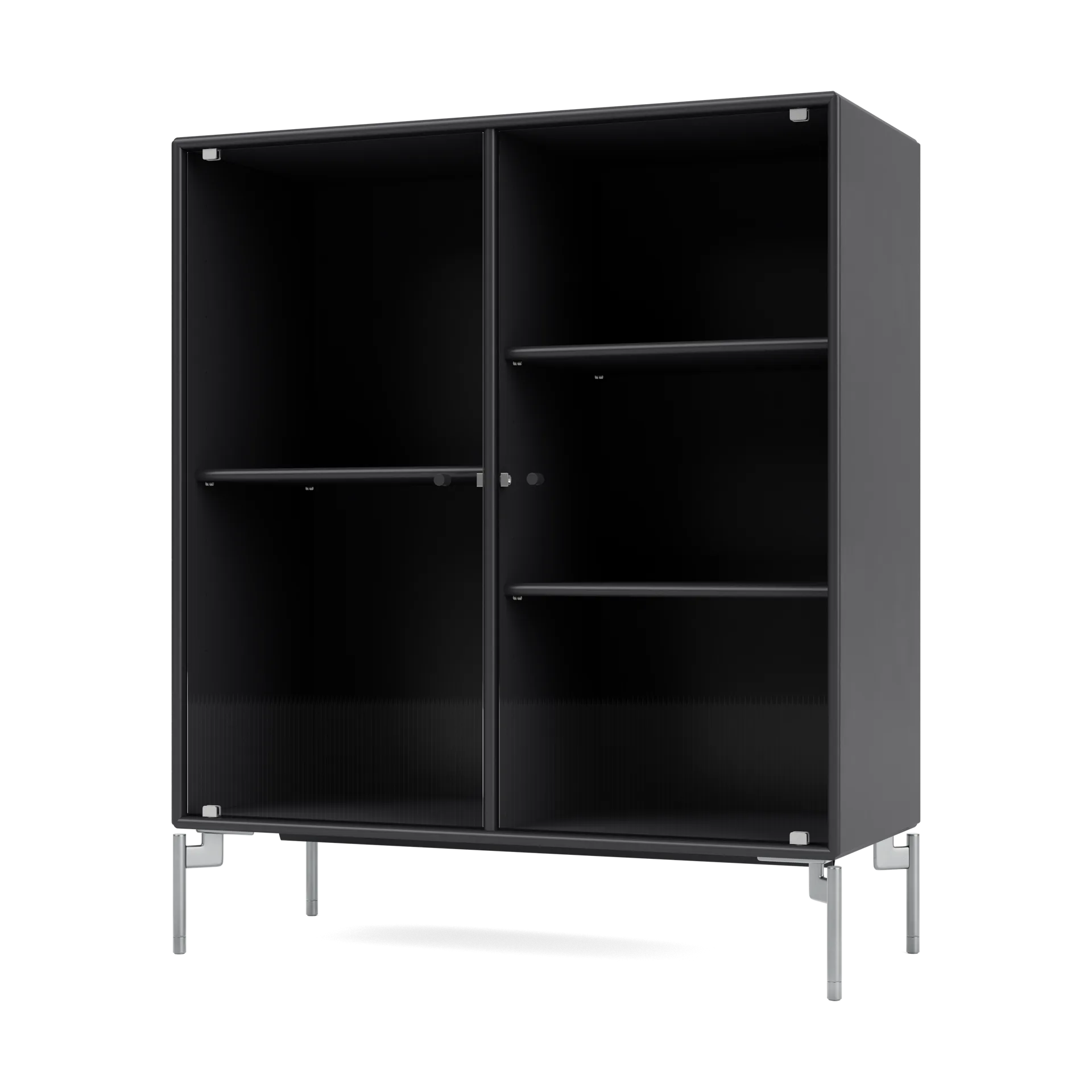 Ripple II vitrineskap 69,6 x 82,2 x 30 cm, Anthracite-ben chrome Montana