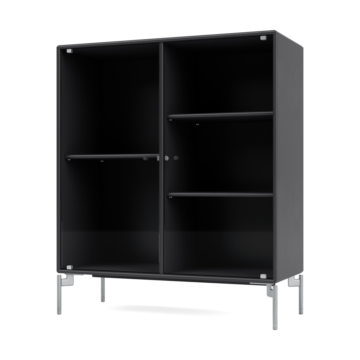 Montana Ripple II vitrineskap 69,6 x 82,2 x 30 cm Anthracite-ben chrome