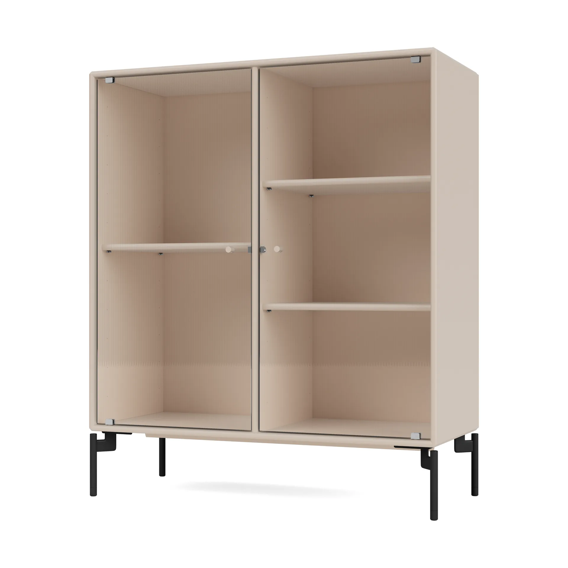 Ripple II vitrineskap 69,6 x 82,2 x 30 cm, Clay-ben black Montana