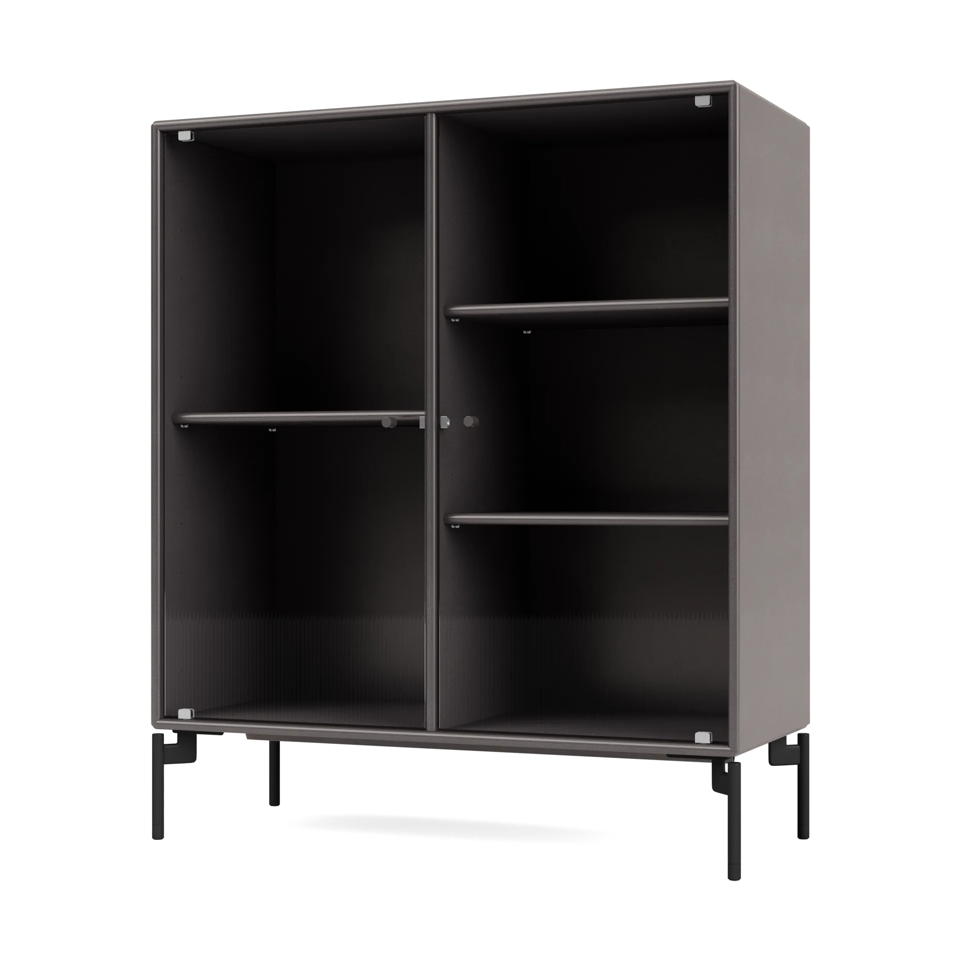 Ripple II vitrineskap 69,6 x 82,2 x 30 cm, Coffee-ben black Montana