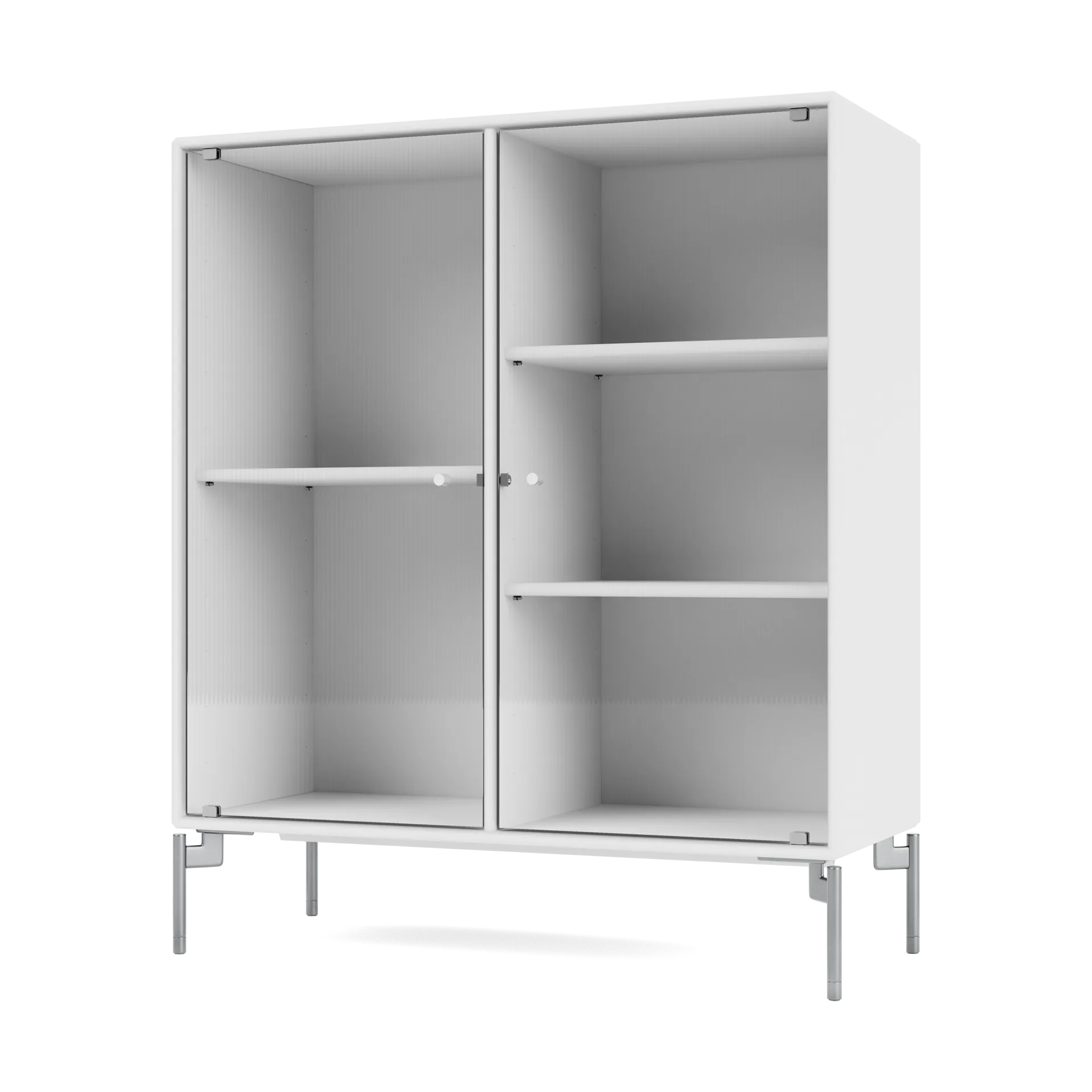 Ripple II vitrineskap 69,6 x 82,2 x 30 cm, Snow-ben chrome Montana