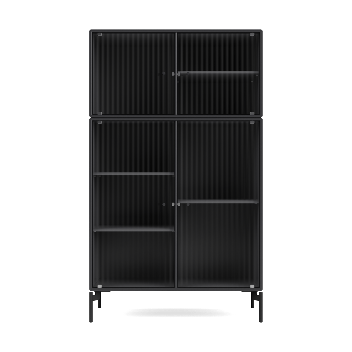 Montana Ripple III vitrineskap 69,6 x 117,6 x 38 cm Anthracite-ben black