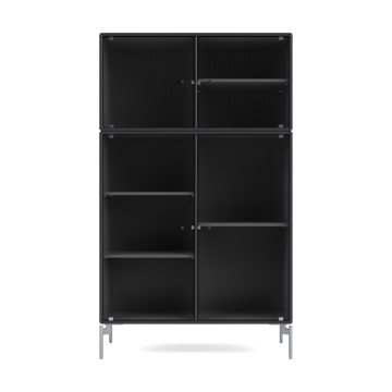 Ripple III vitrineskap 69,6 x 117,6 x 38 cm - Anthracite-ben chrome - Montana