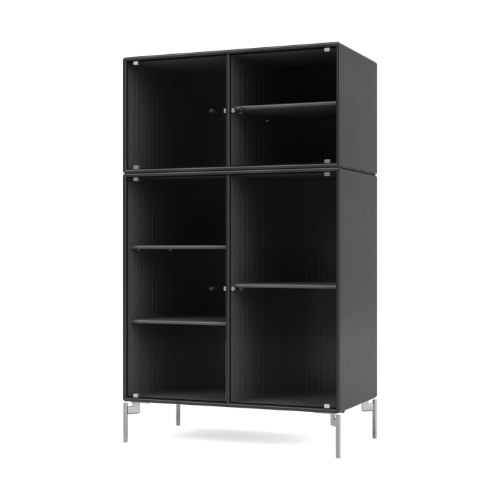 Ripple III vitrineskap 69,6 x 117,6 x 38 cm, Anthracite-ben chrome Montana