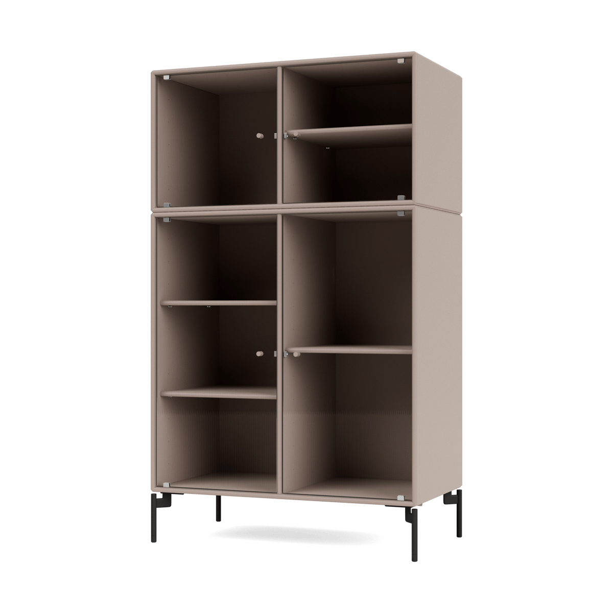 Montana Ripple III vitrineskap 69,6 x 117,6 x 38 cm Mushroom-ben black