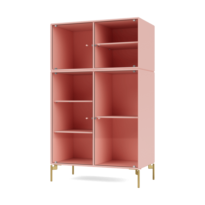 Ripple III vitrineskap 69,6 x 117,6 x 38 cm - Ruby-ben brass - Montana