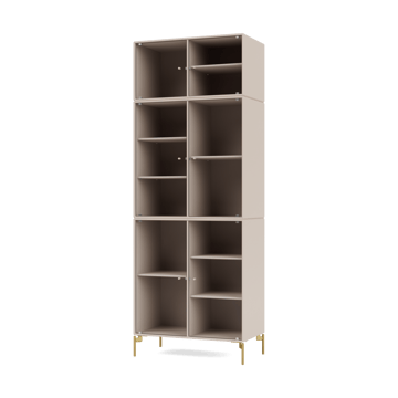 Ripple IV vitrineskap 69,6 x 187,2 x 38 cm - Clay-ben brass - Montana