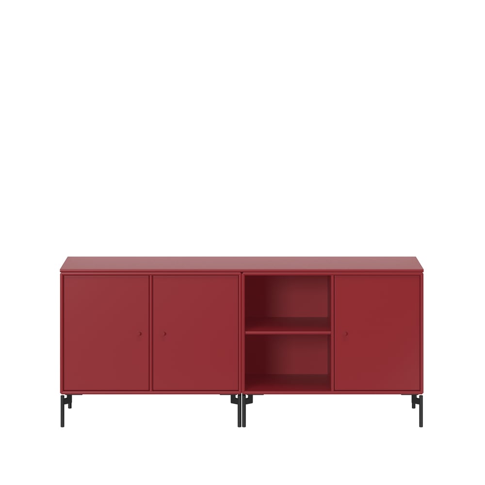Montana Save sideboard Beetroot 165, sortlakkerte ben