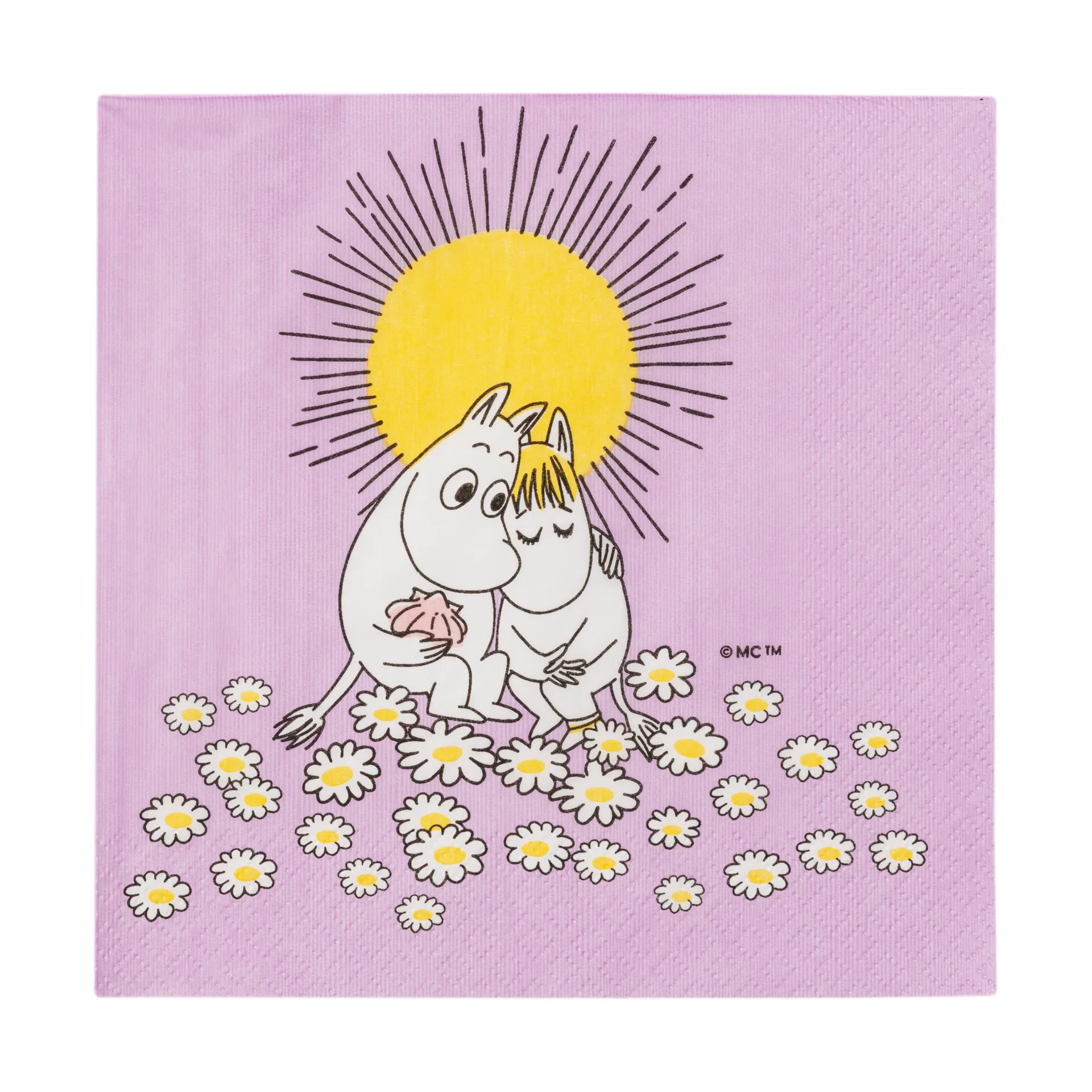 Forelskede Mummitrollet papirserviett 33x33 cm, 20-pakning Moomin Arabia