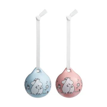 Kärlek Mummijulekule - Rosa-blå, 5 cm, 2-pack - Moomin Arabia