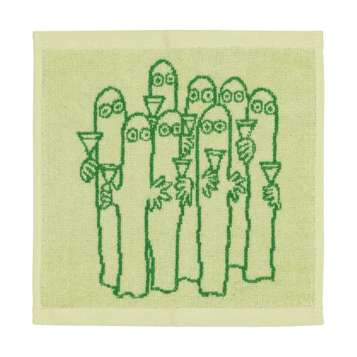 Mumin håndkle 25x25 cm - Hattifnattene, grønn - Moomin Arabia