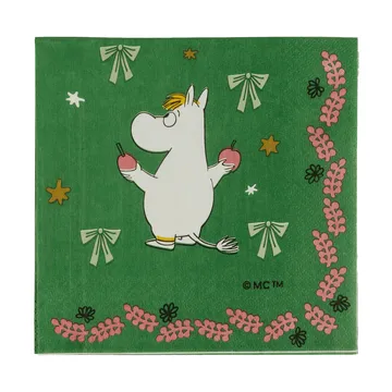 Mumin papirserviett - Kjærlighetsgave, 33x33 cm, 20-pakning - Moomin Arabia