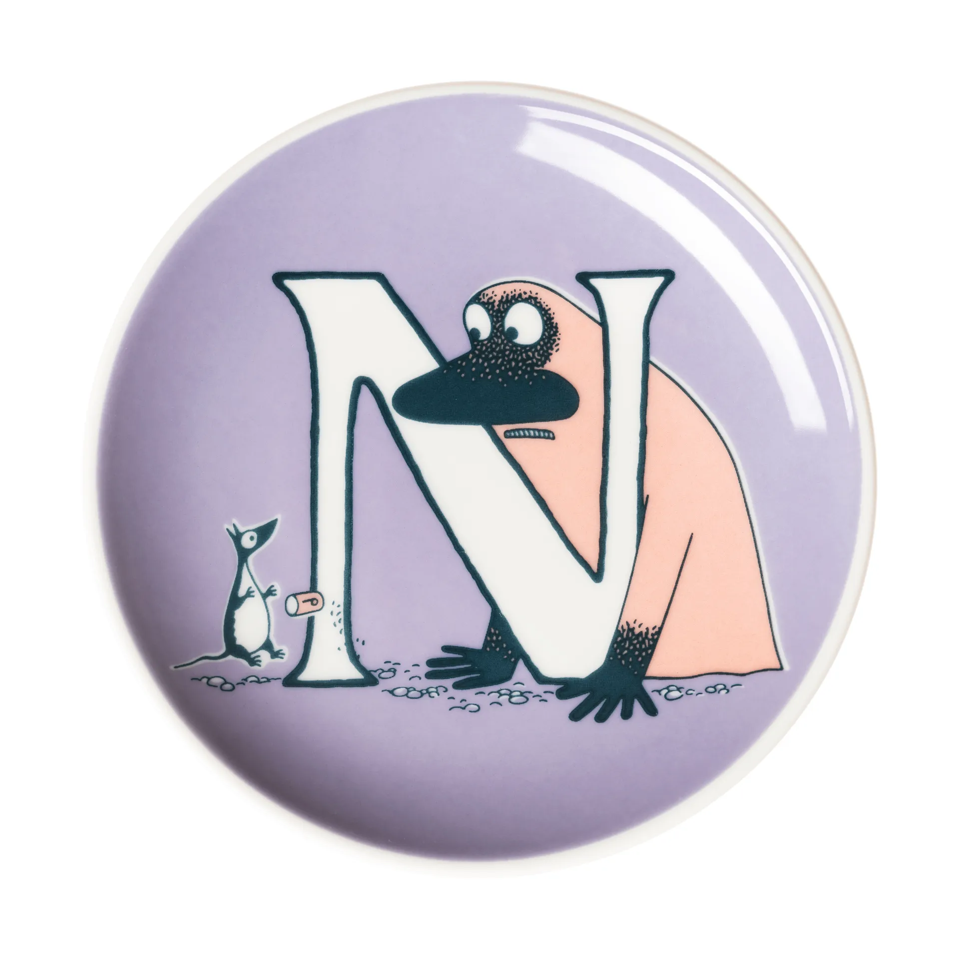 Mummi ABC minitallerken, N, 10,5 cm Moomin Arabia