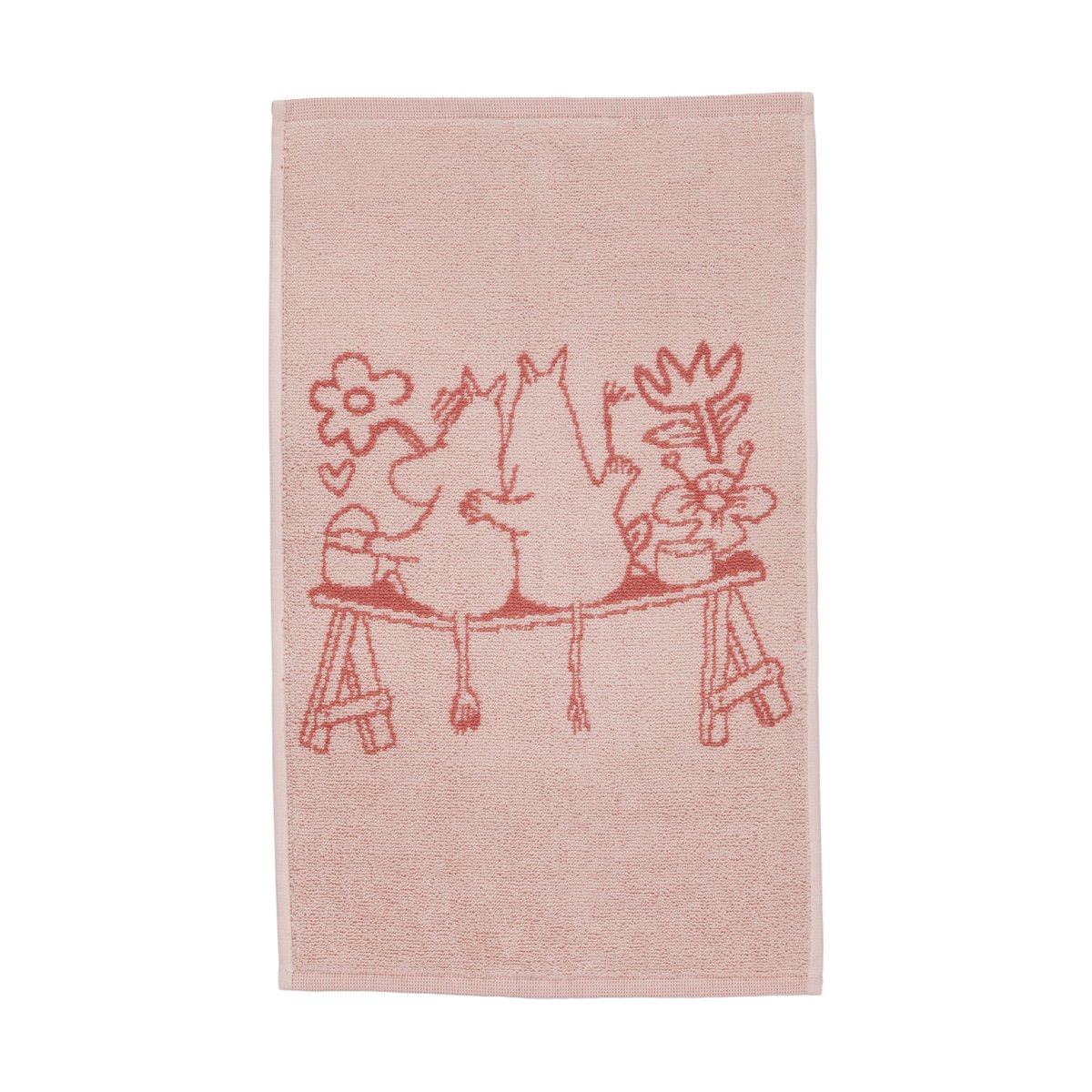 Bilde av Moomin Arabia Mummi håndkle 30 x 50 cm Kjærlighet rosa