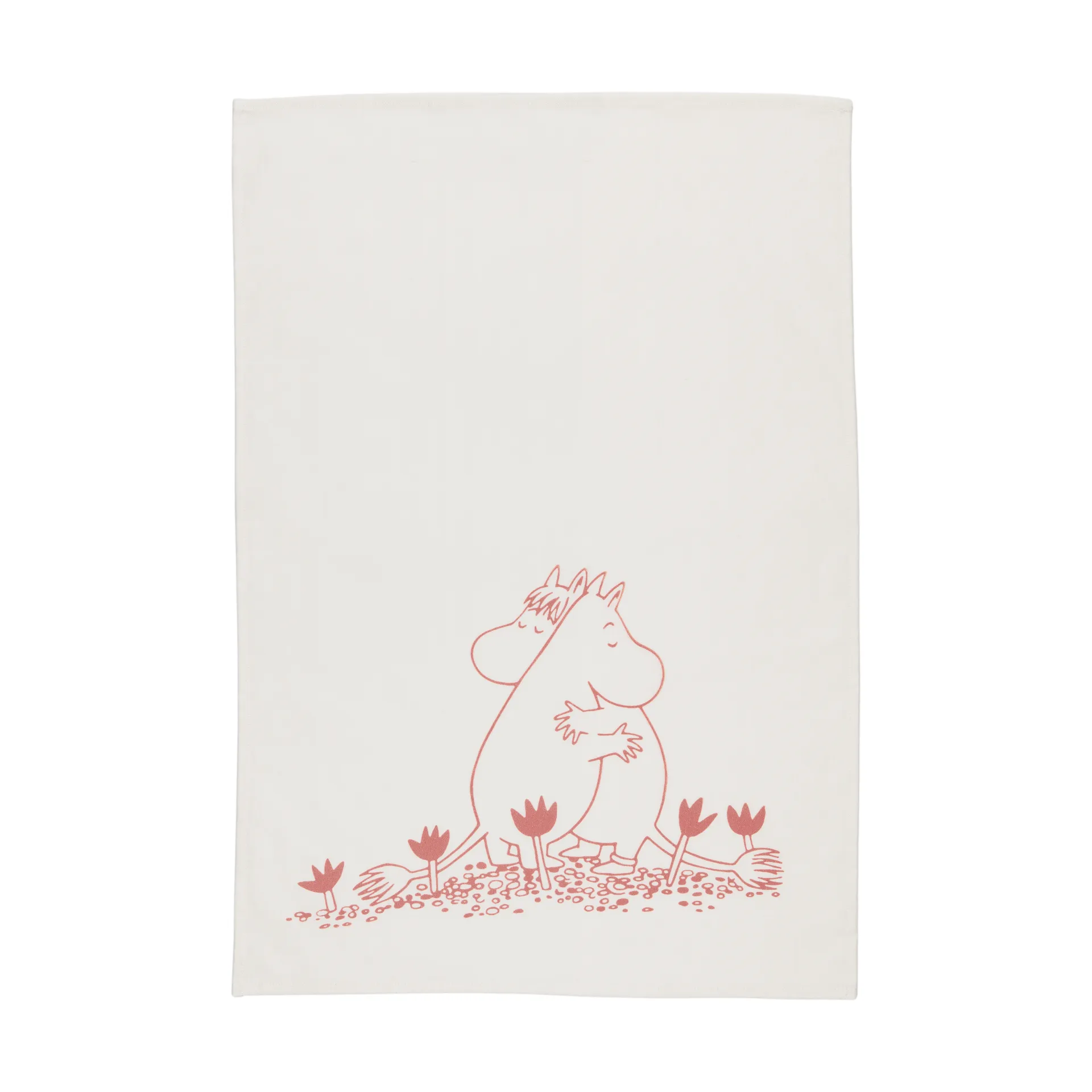 Mummi kjøkkenhåndkle 50x70 cm, Kjærlighet hvit Moomin Arabia