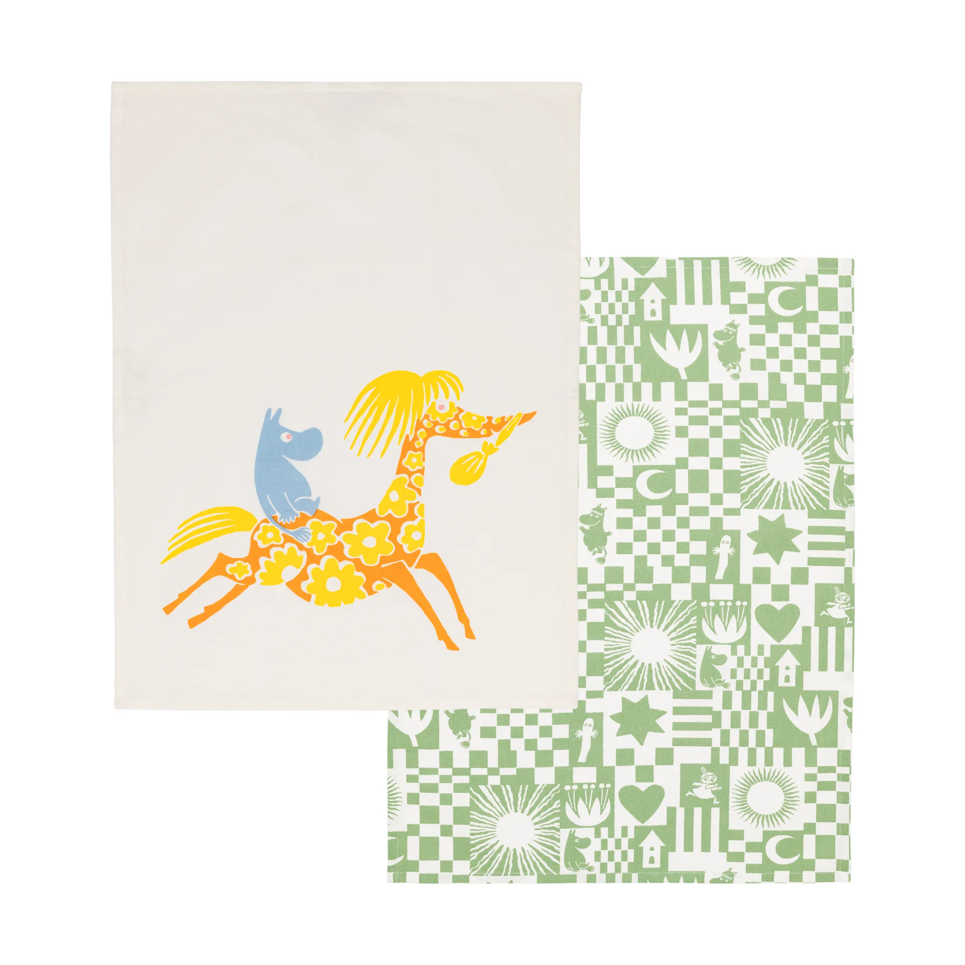 Mummi kjøkkenhåndkle Fest 50x70 cm, 2 deler, Grønn Moomin Arabia