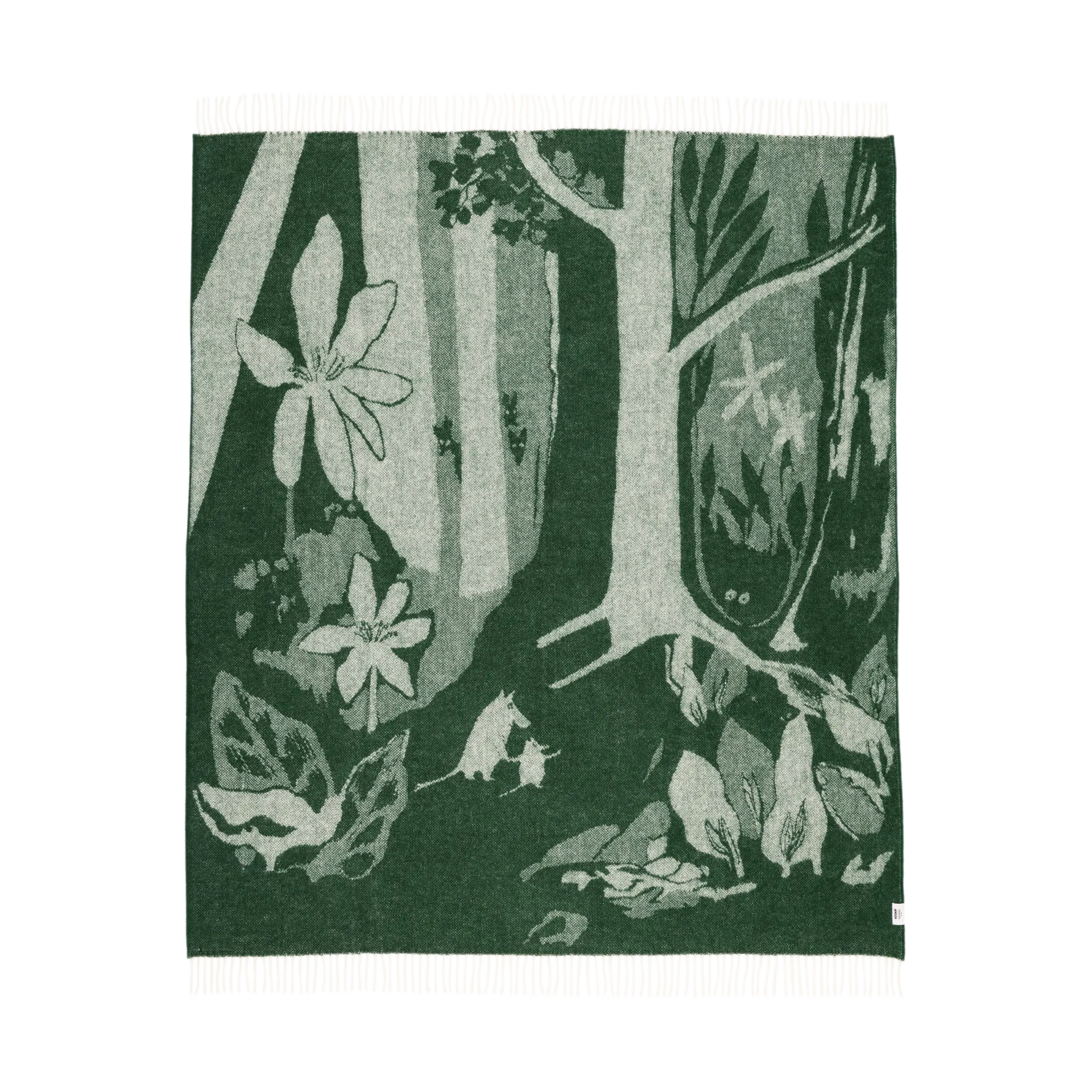 Mummi ullpledd 130x170 cm, Grønn Moomin Arabia