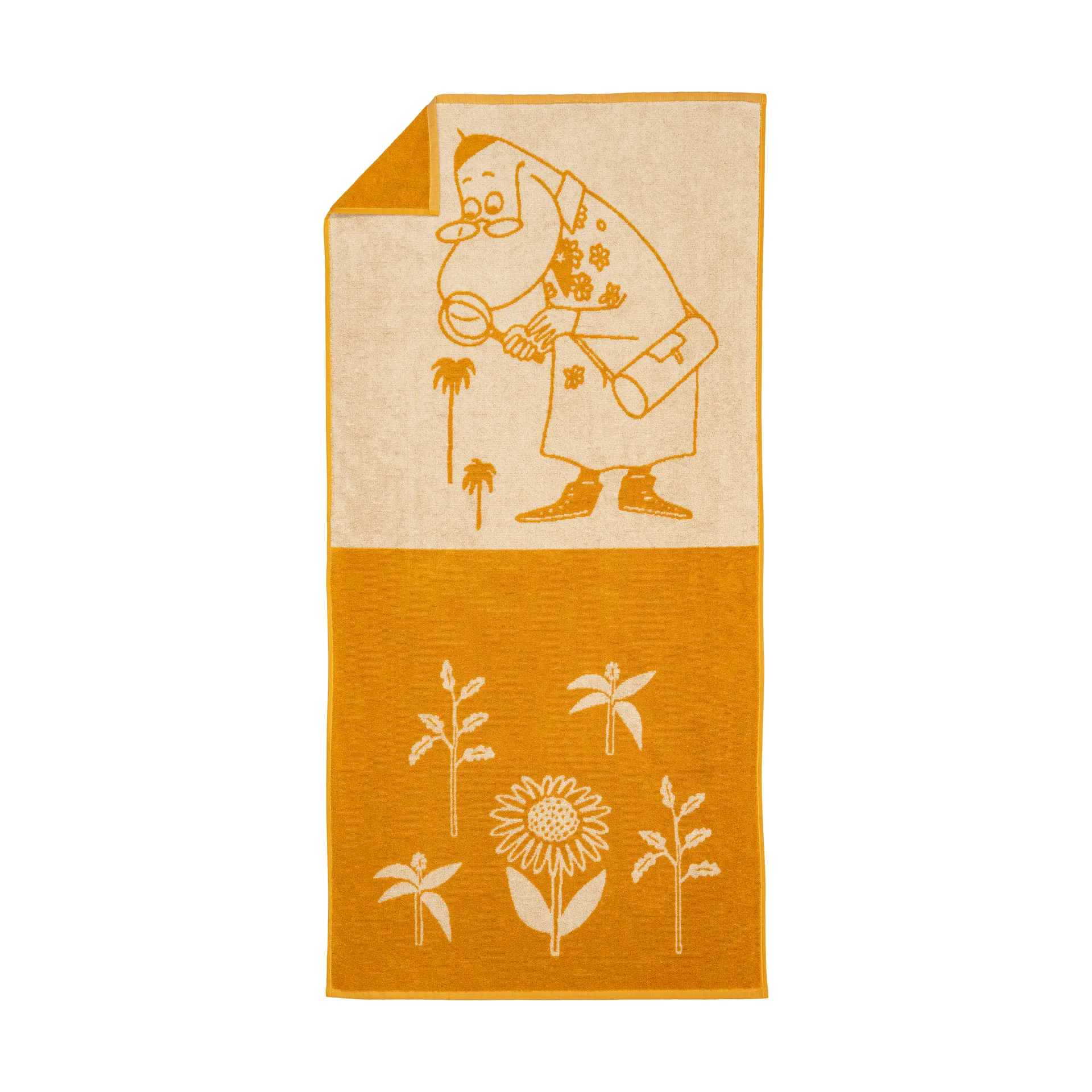 Mummitrollet badehåndkle 70 x 140 cm, Hemulen, oker Moomin Arabia