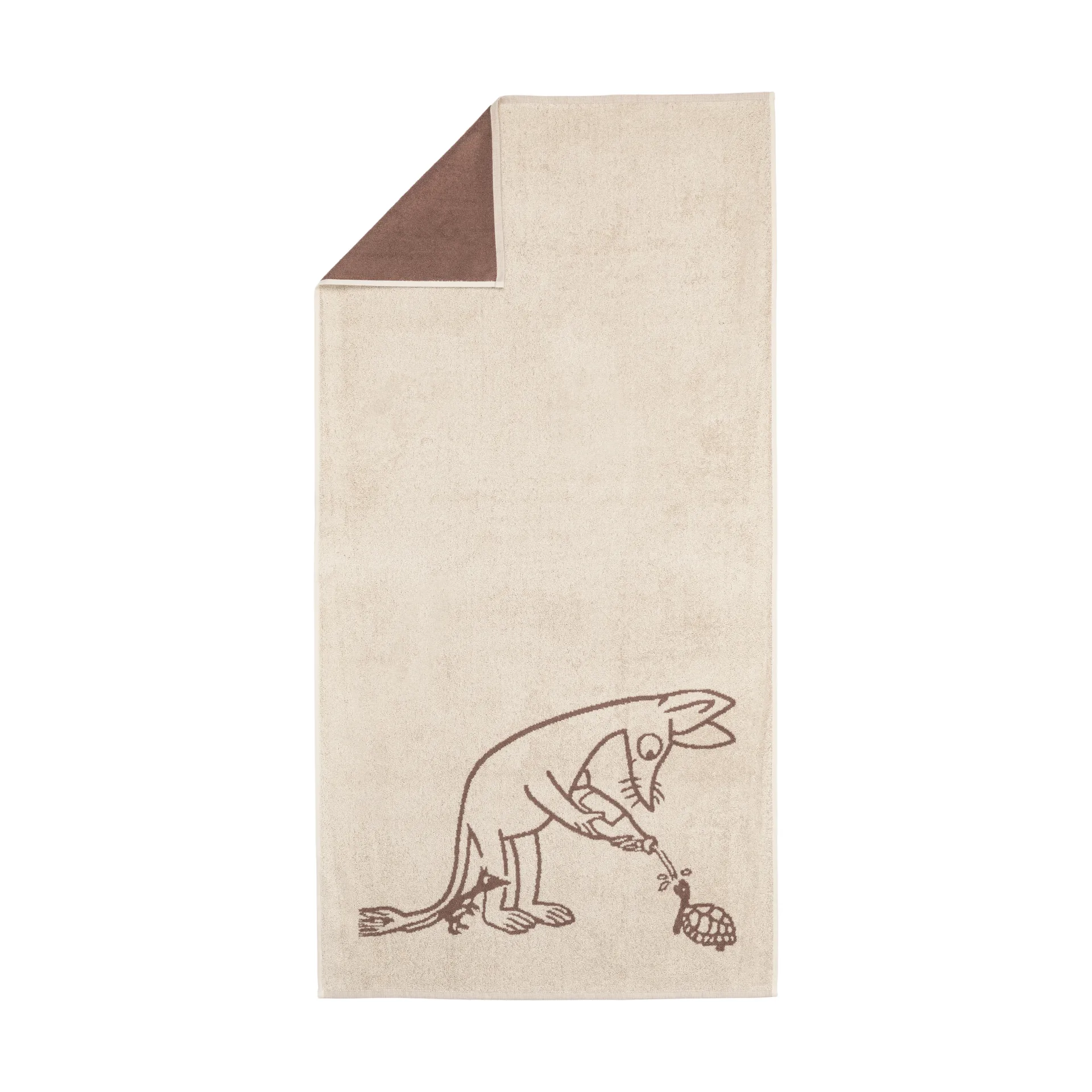 Mummitrollet badehåndkle 70 x 140 cm, Sniff, brun Moomin Arabia