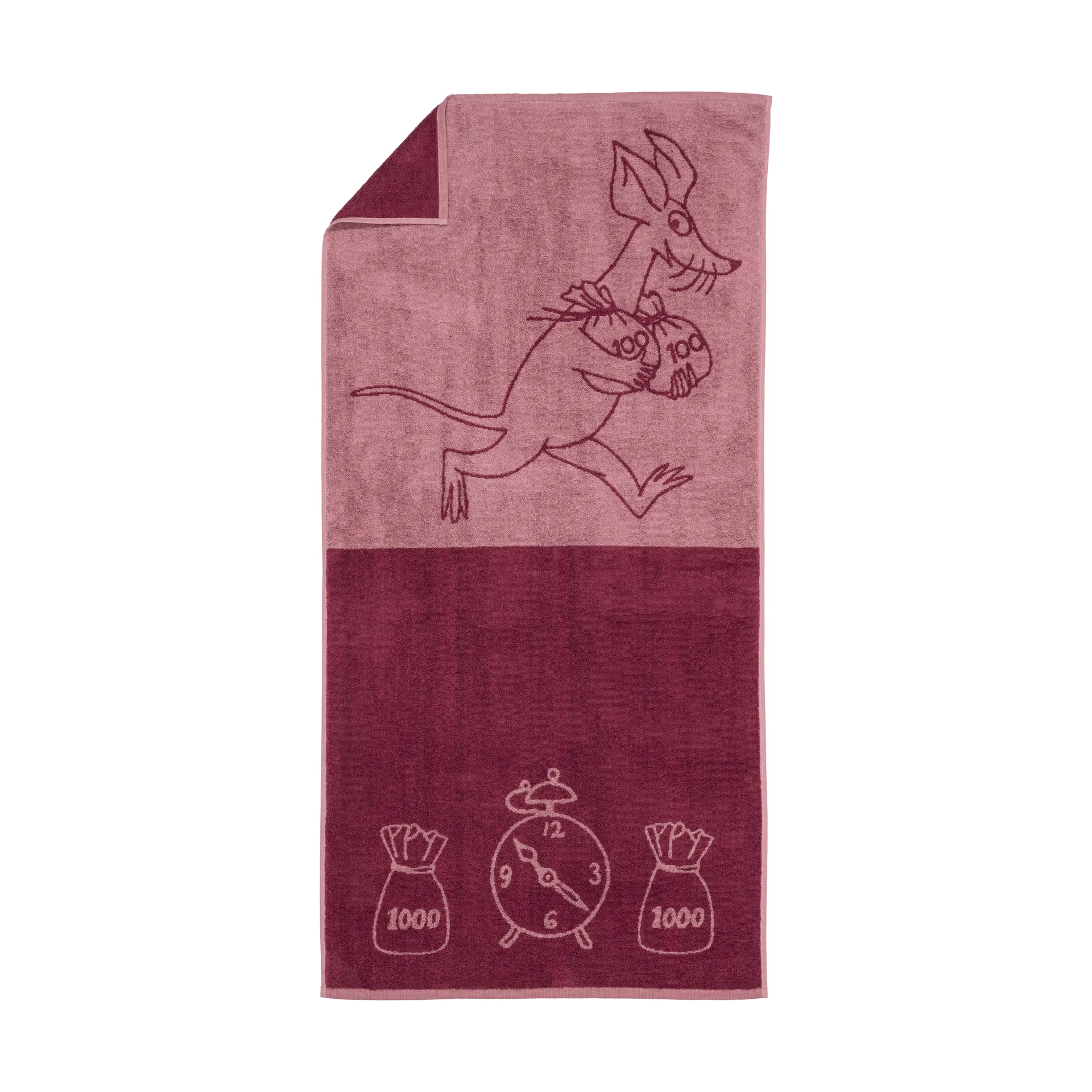 Mummitrollet badehåndkle 70 x 140 cm, Sniff, mauve Moomin Arabia