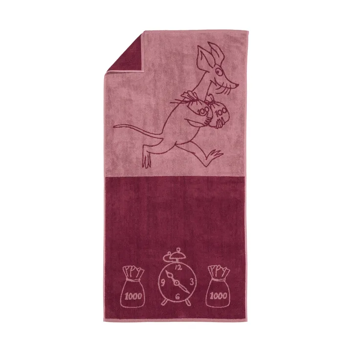 Mummitrollet badehåndkle 70 x 140 cm - Sniff, mauve - Moomin Arabia