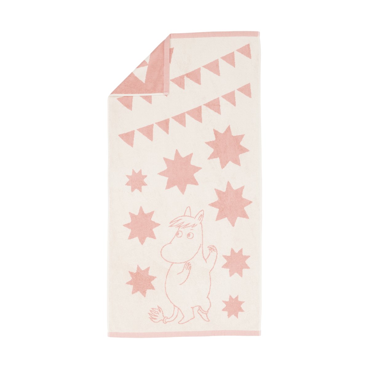 Bilde av Moomin Arabia Mummitrollet badehåndkle 70 x 140 cm Stjerner rosa