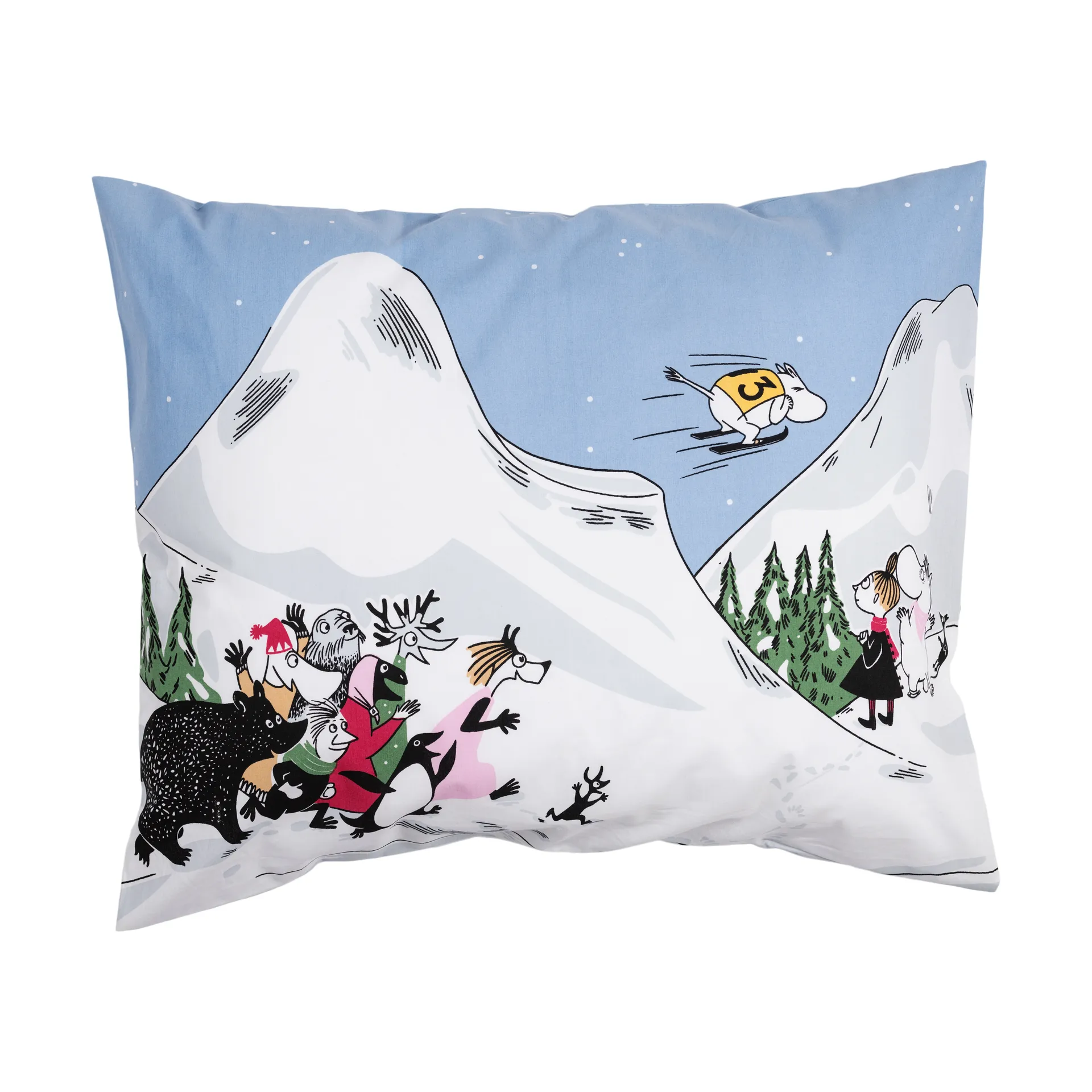 Mummitrollet putetrekk Ski jumping, 50x60 cm Moomin Arabia