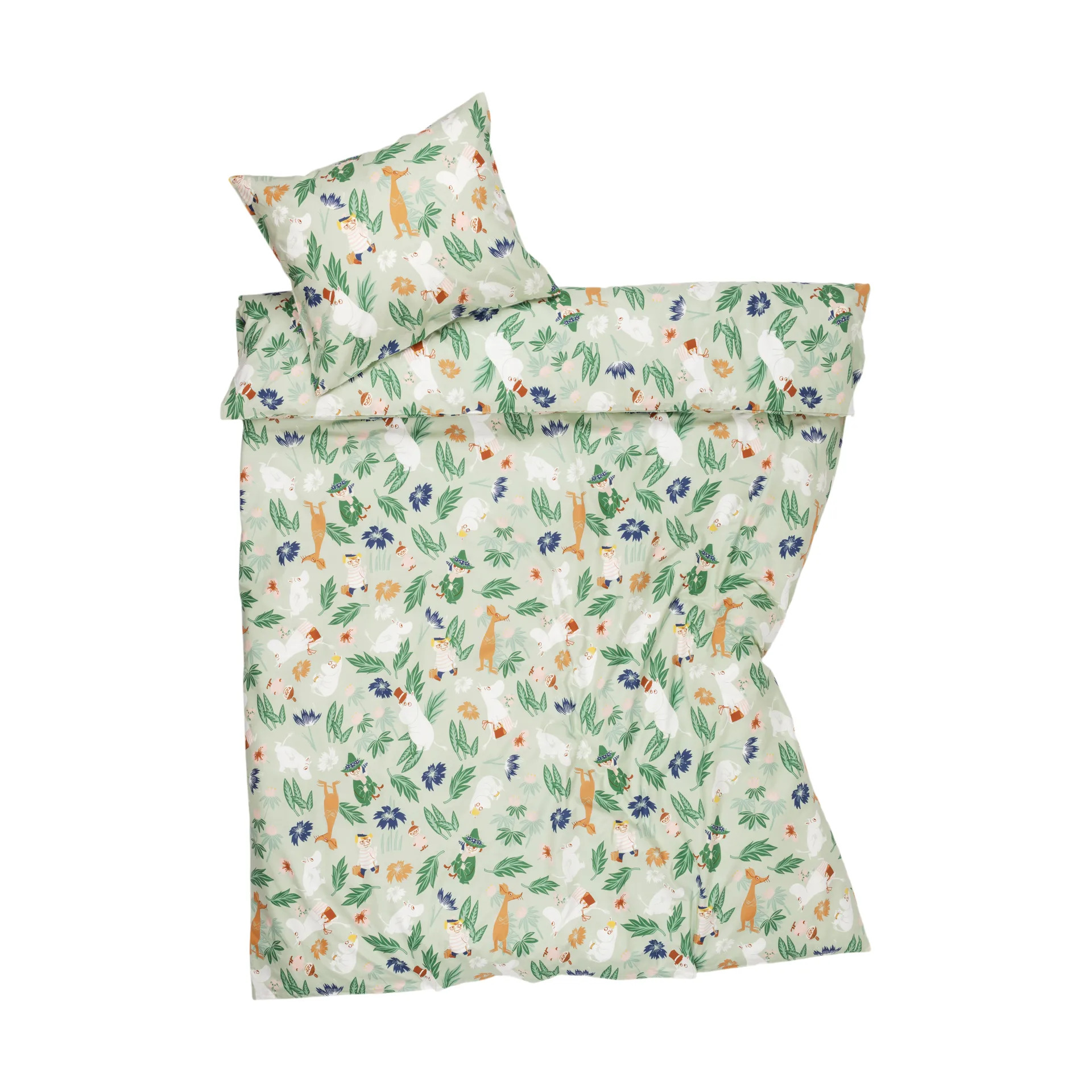 Mummitrollet sengesett 150 x 210 cm, Blomsterhage Moomin Arabia