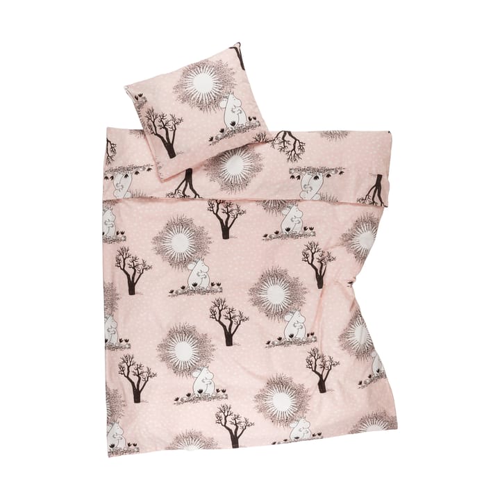 Mummitrollet sengesett 150 x 210 cm, Kjærlighet rosa Moomin Arabia