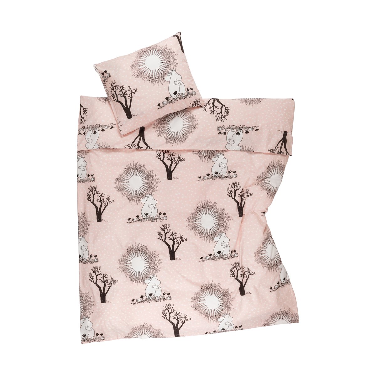 Bilde av Moomin Arabia Mummitrollet sengesett 150 x 210 cm Kjærlighet rosa