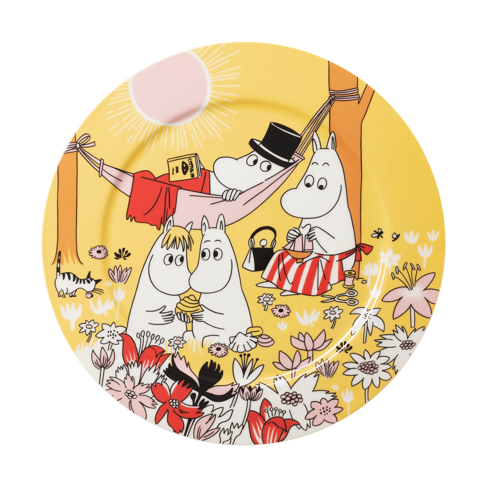 Mummitrollet serveringsfat Familiekos, Gul, 30 cm Moomin Arabia