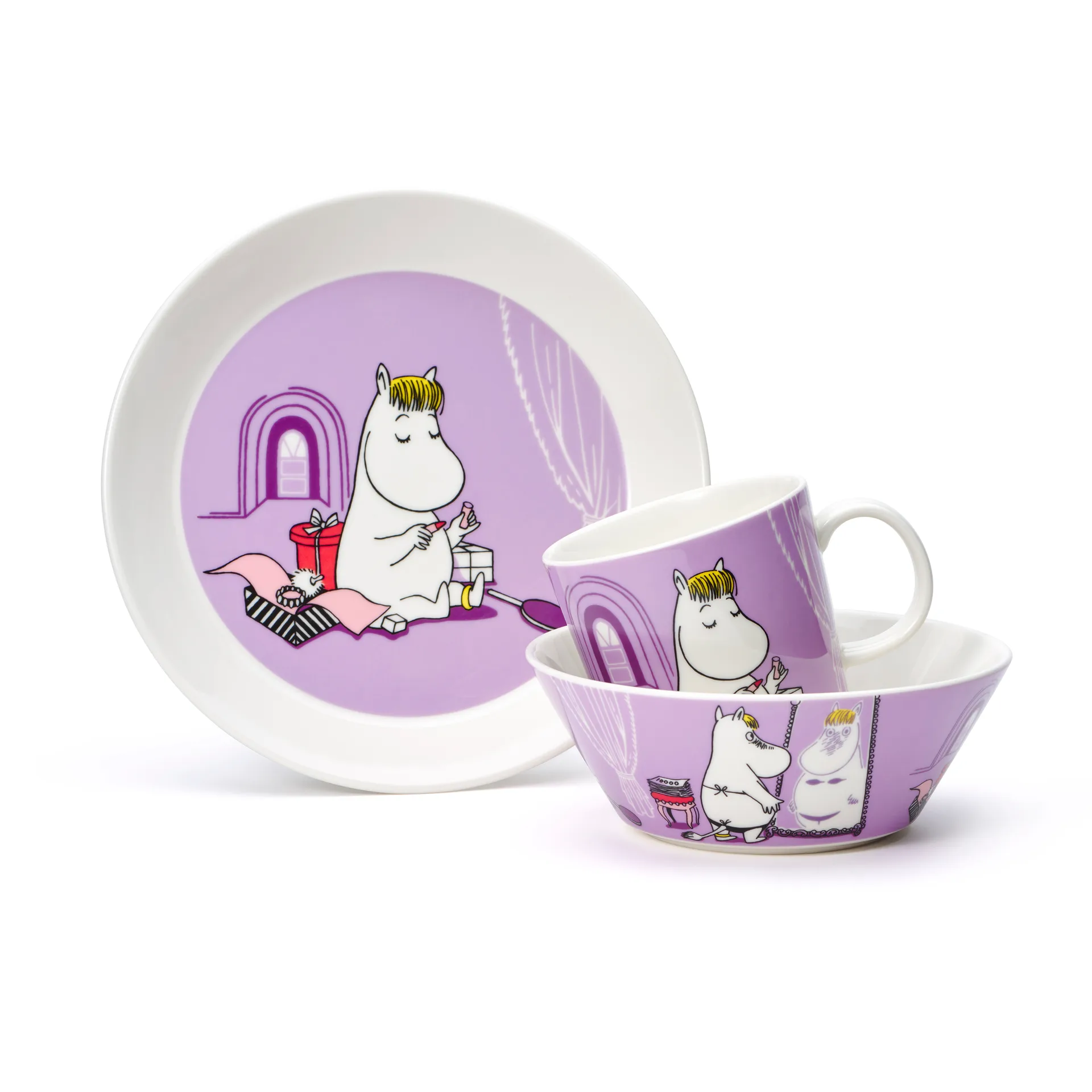Snorkfrøken lilla mummitallerken, lilla Moomin Arabia