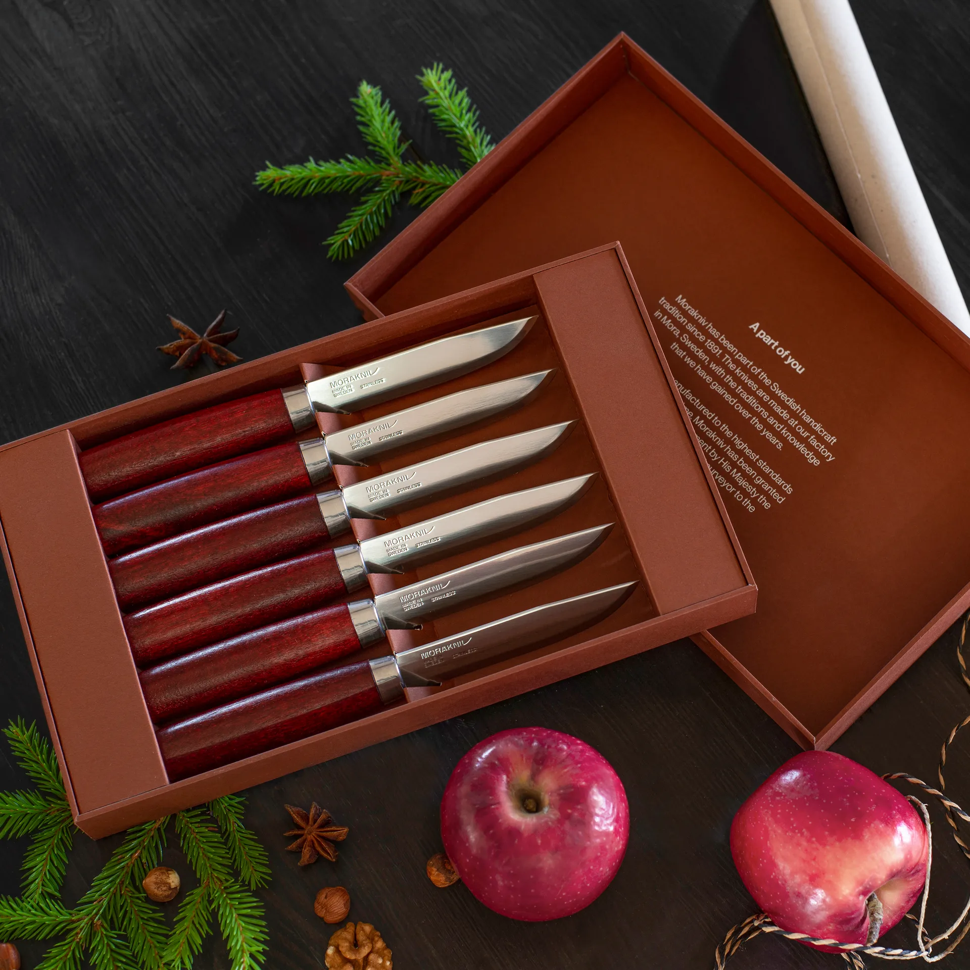 Morakniv Classic Steak Knife 6-stk., Rød Morakniv