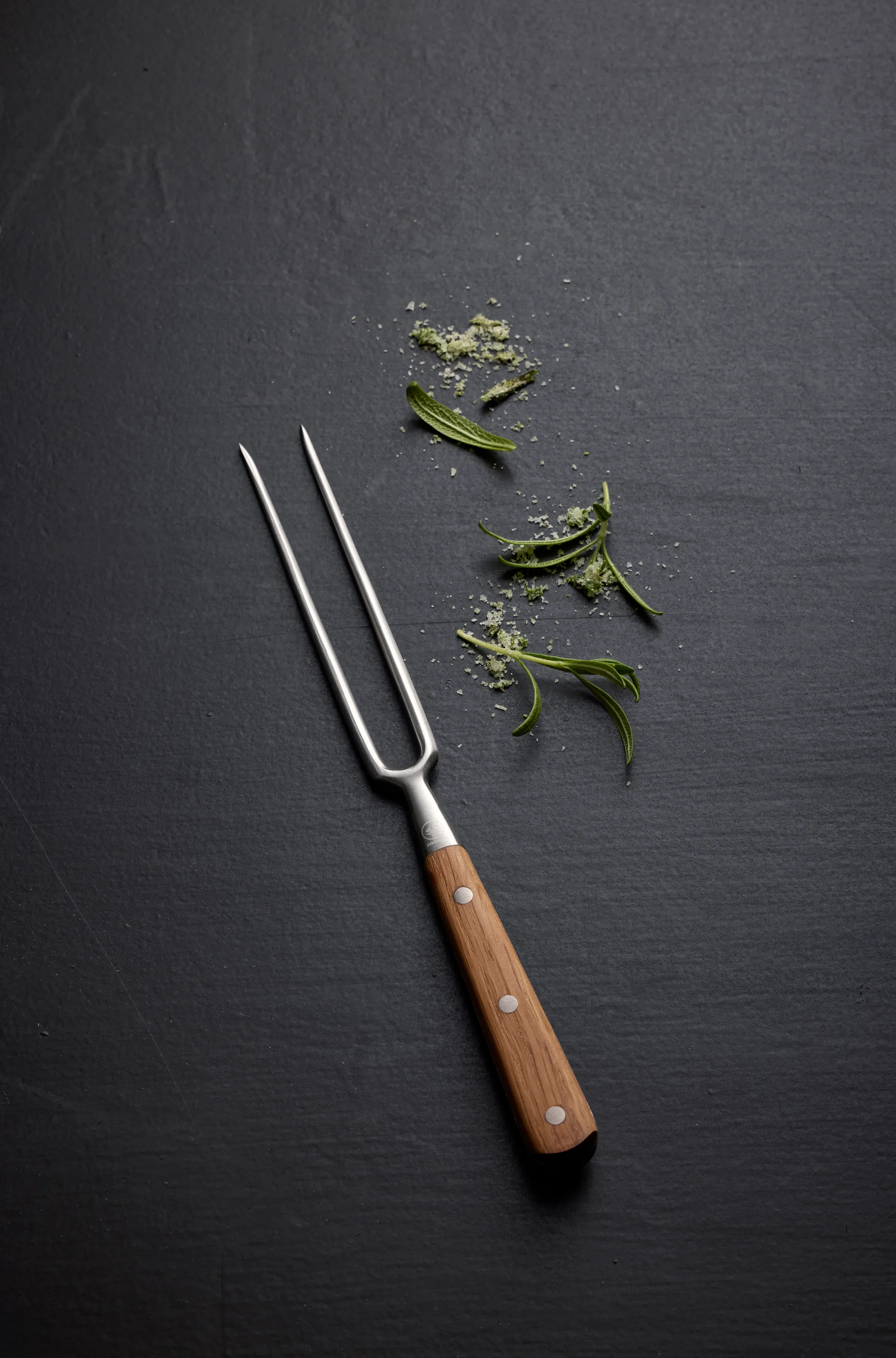 Foresta stekegaffel 28 cm, Rustfritt stål-eik Morsø