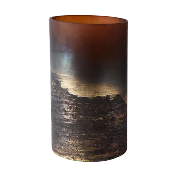 Lana vase Ø14x25 cm - Brown-gold - MUUBS