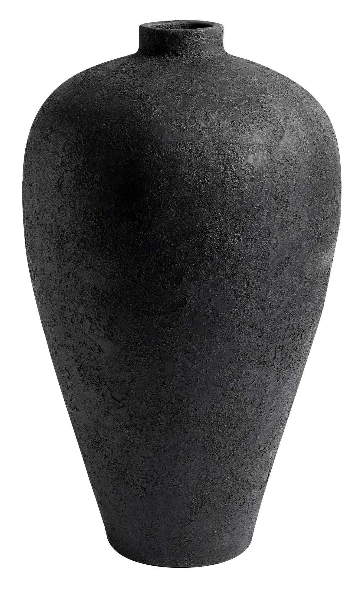 Bilde av MUUBS Luna krukke 80 cm Svart-terracotta