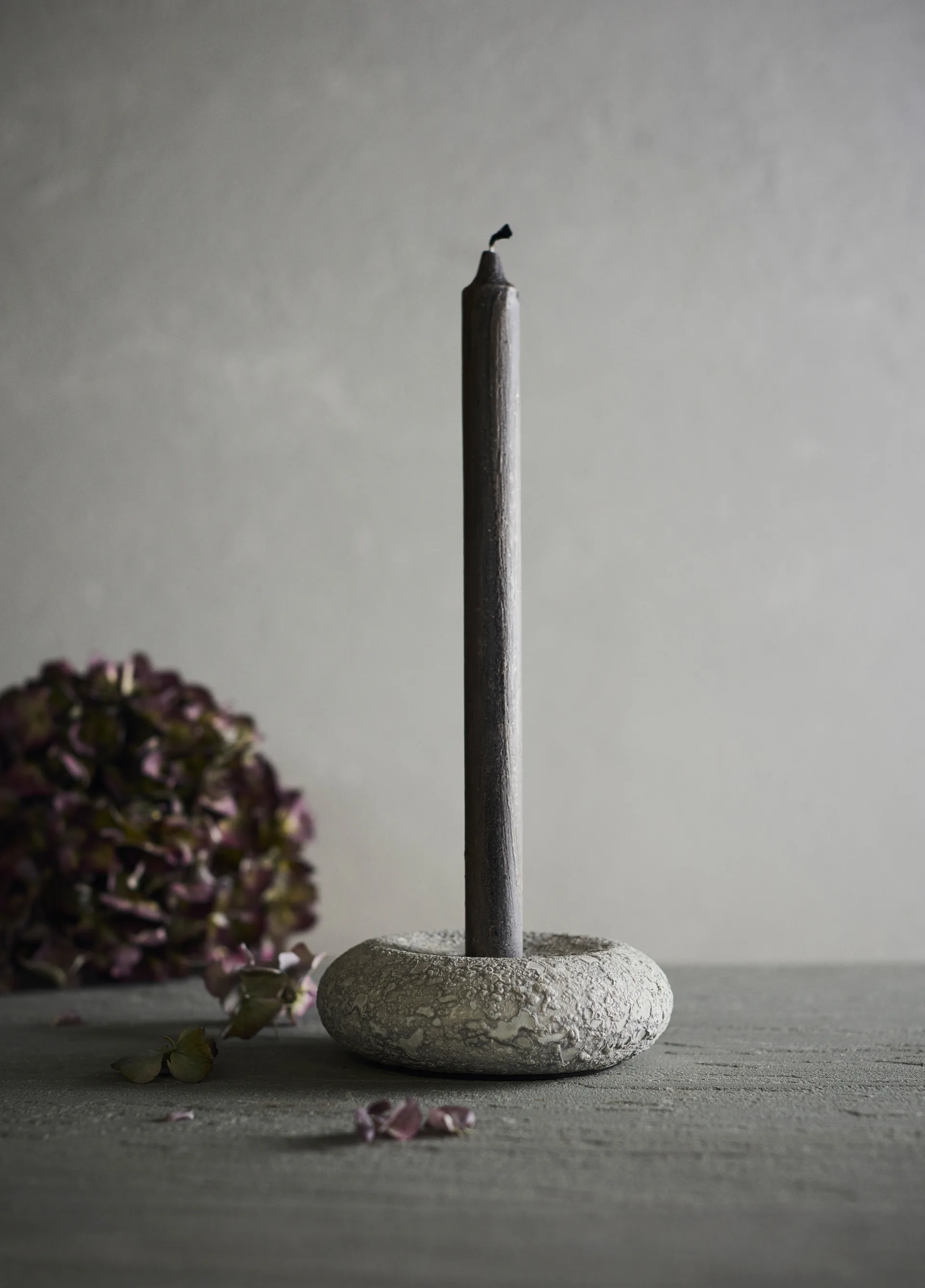 Luna lysestake, Grey, Ø13x4,8 cm MUUBS