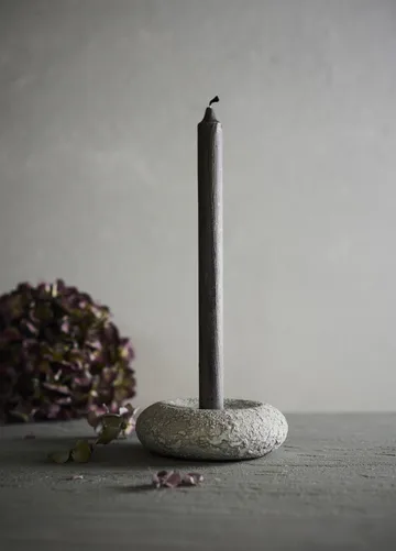 Luna lysestake - Grey, Ø13x4,8 cm - MUUBS