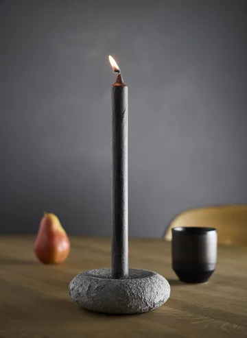 Luna lysestake - Grey, Ø13x4,8 cm - MUUBS