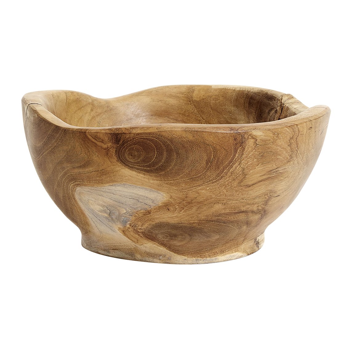 Muubs teak salatskål 20 cm Natur | Skandinavisk Design | Salatbolle | Beige