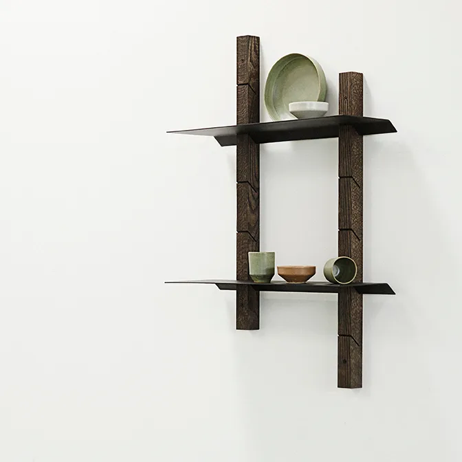 Oaks 70 hylle, Svart MUUBS