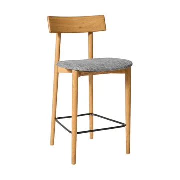Tetra barstol - Betongfarget stoff-naturoljet eik - MUUBS